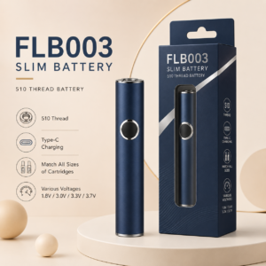 FLB003 Slim 510 Battery – Stainless Steel Variable Voltage