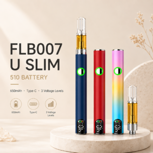 FLB007 U Slim 650mAh 510 battery product display