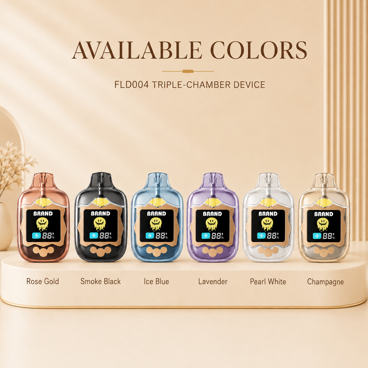 FLD004 3-in-1 Triple-Tank Disposable Vape Device – 400mAh Dual Mode - Image 4