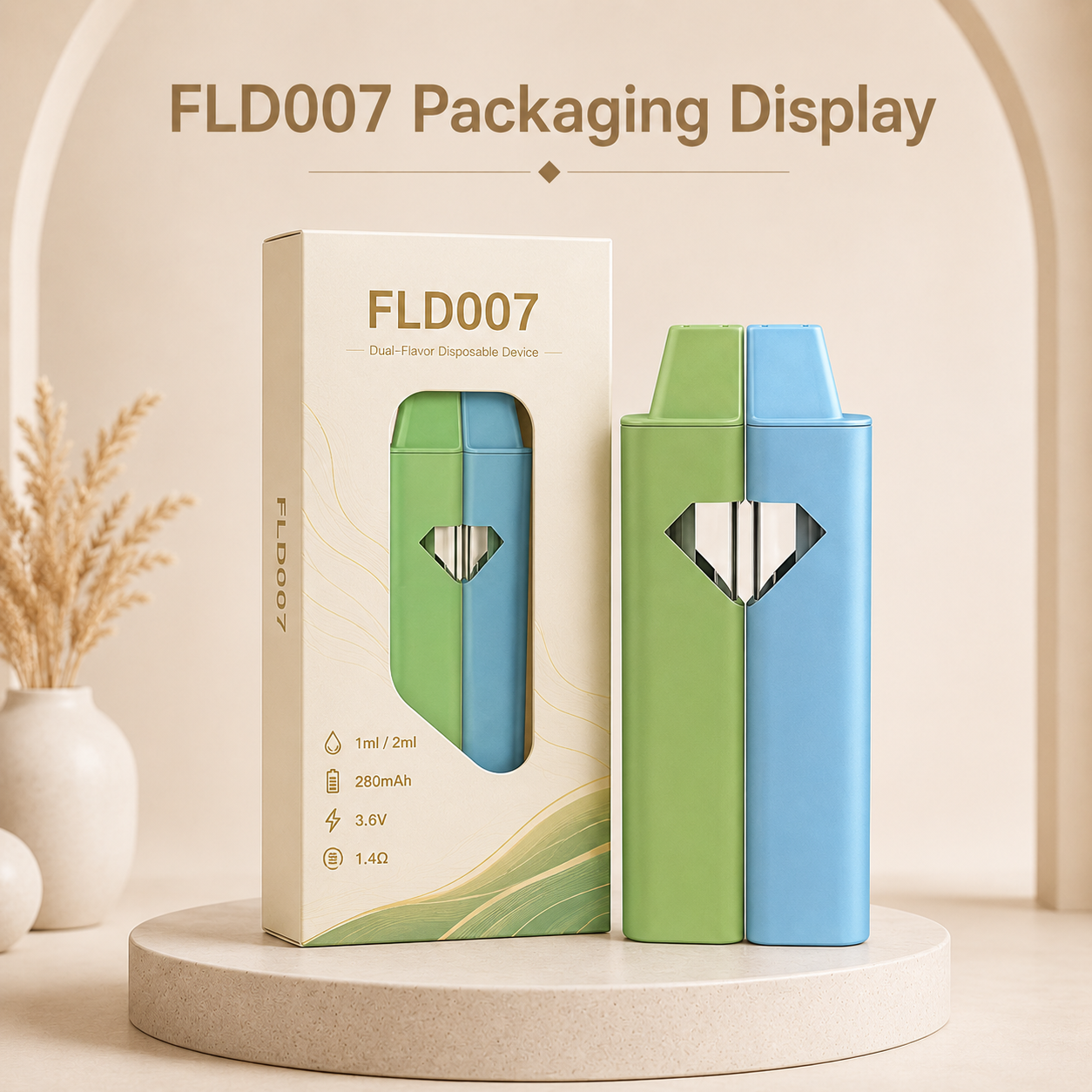 FLD007 Slim Disposable Vape Device – 1ml/2ml 280mAh - Image 3