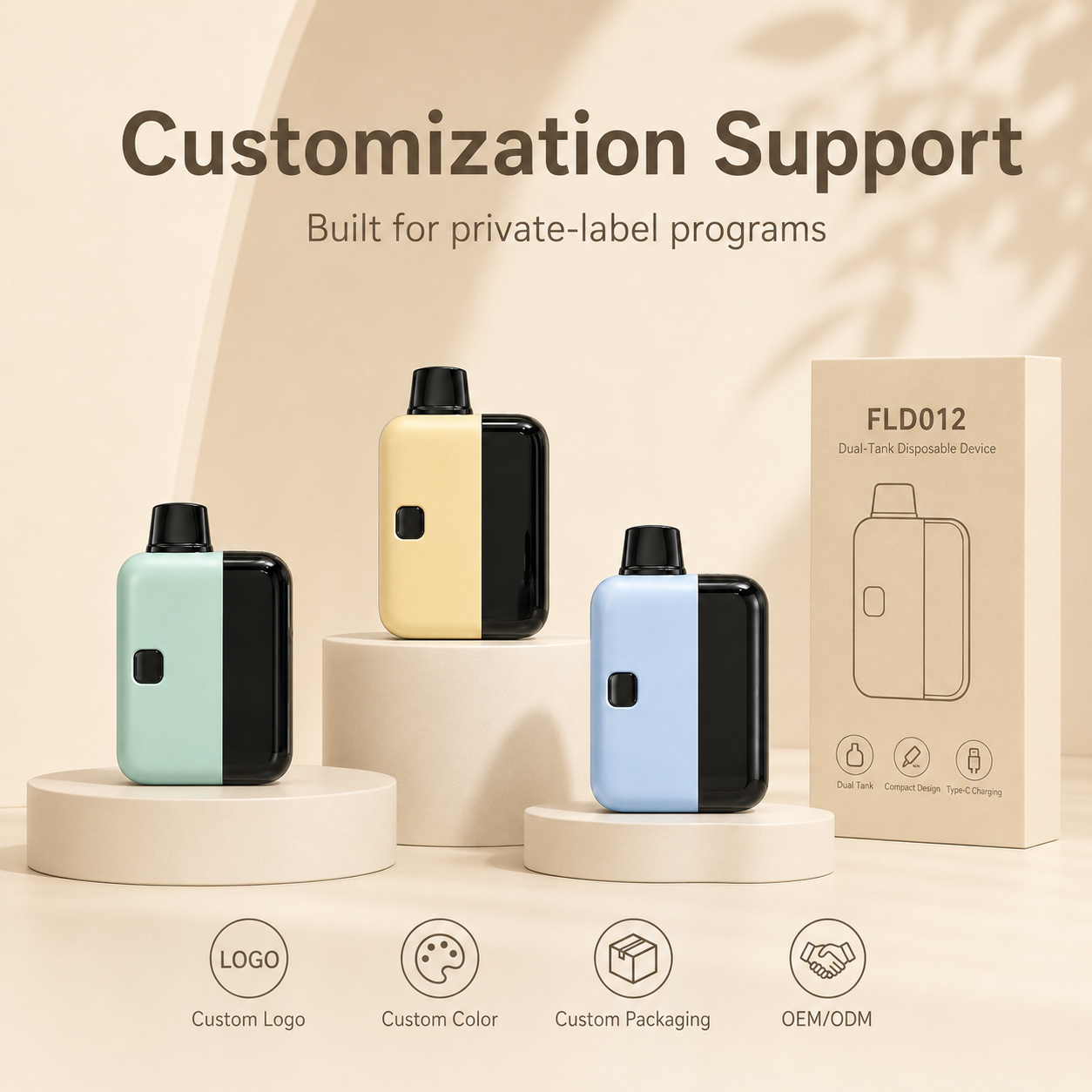 FLD012 Dual-Tank Disposable Vape Device – 400mAh Variable Voltage - Image 6