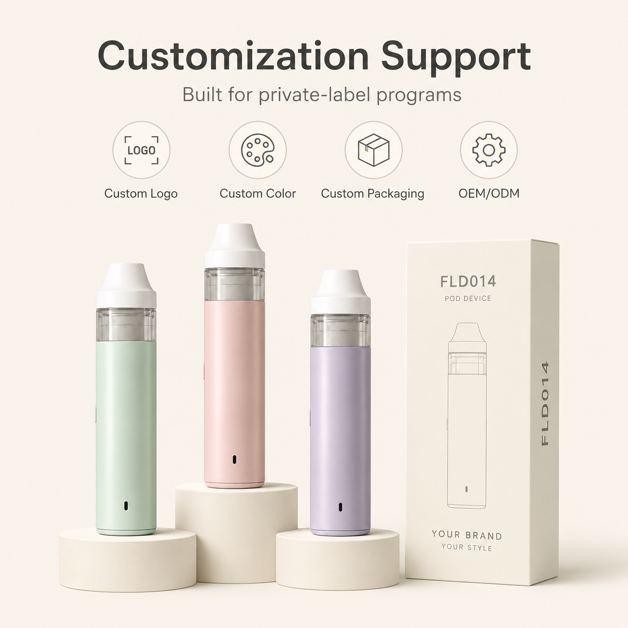 FLD014 Dual-Tank Center Post-Free Disposable Vape Device – 280mAh - Image 6