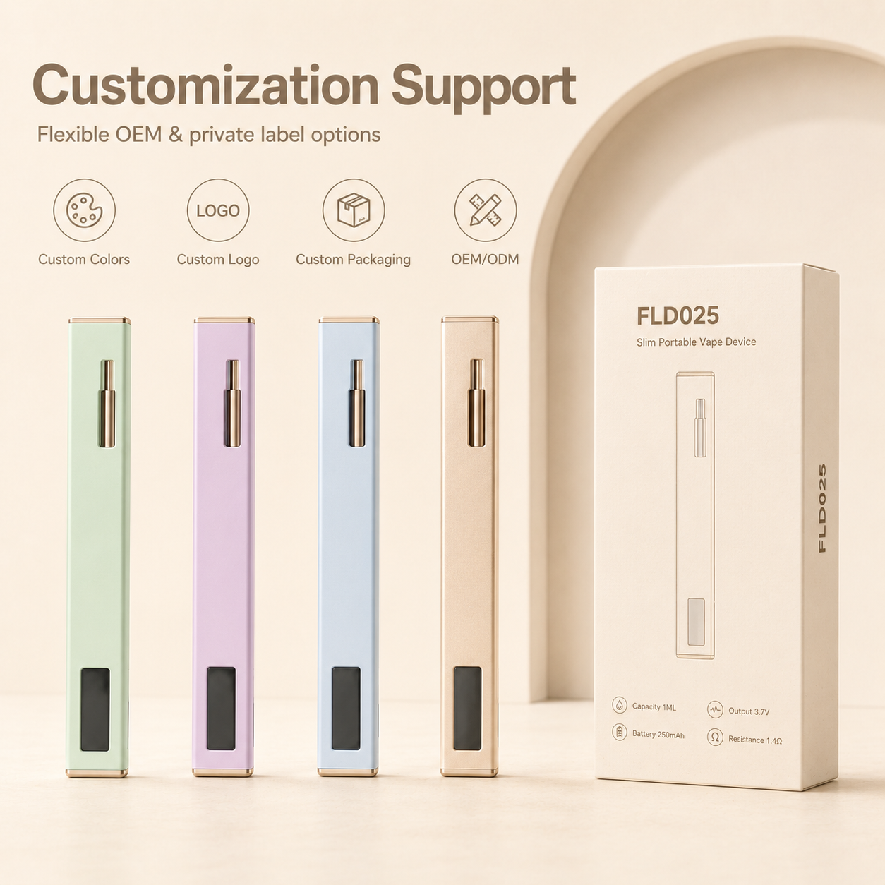 FLD025 Ultra-Slim Disposable Vape Device – 1ml 250mAh - Image 5