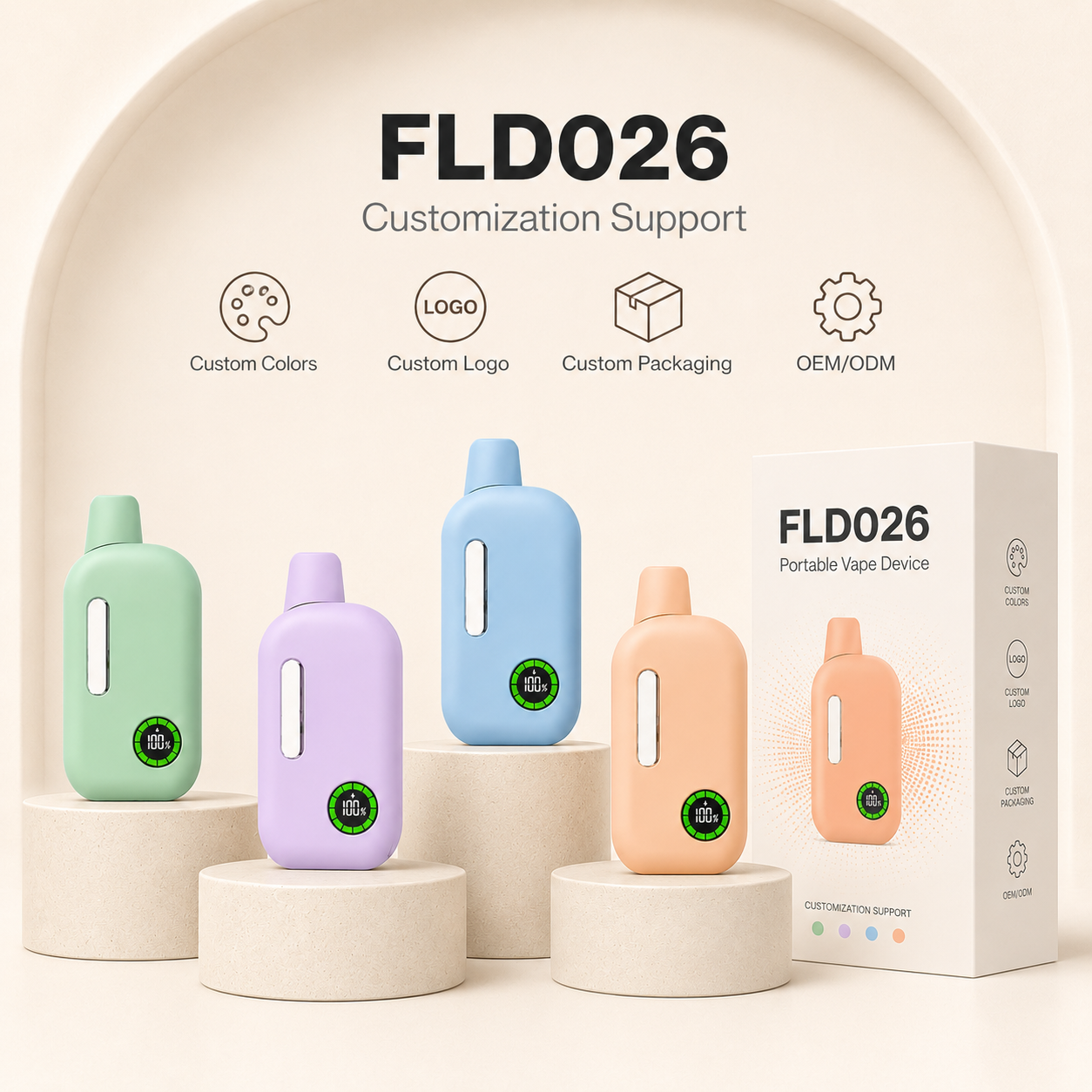 FLD026 Compact 3ml Disposable Vape Device – 300mAh 2.8V - Image 3