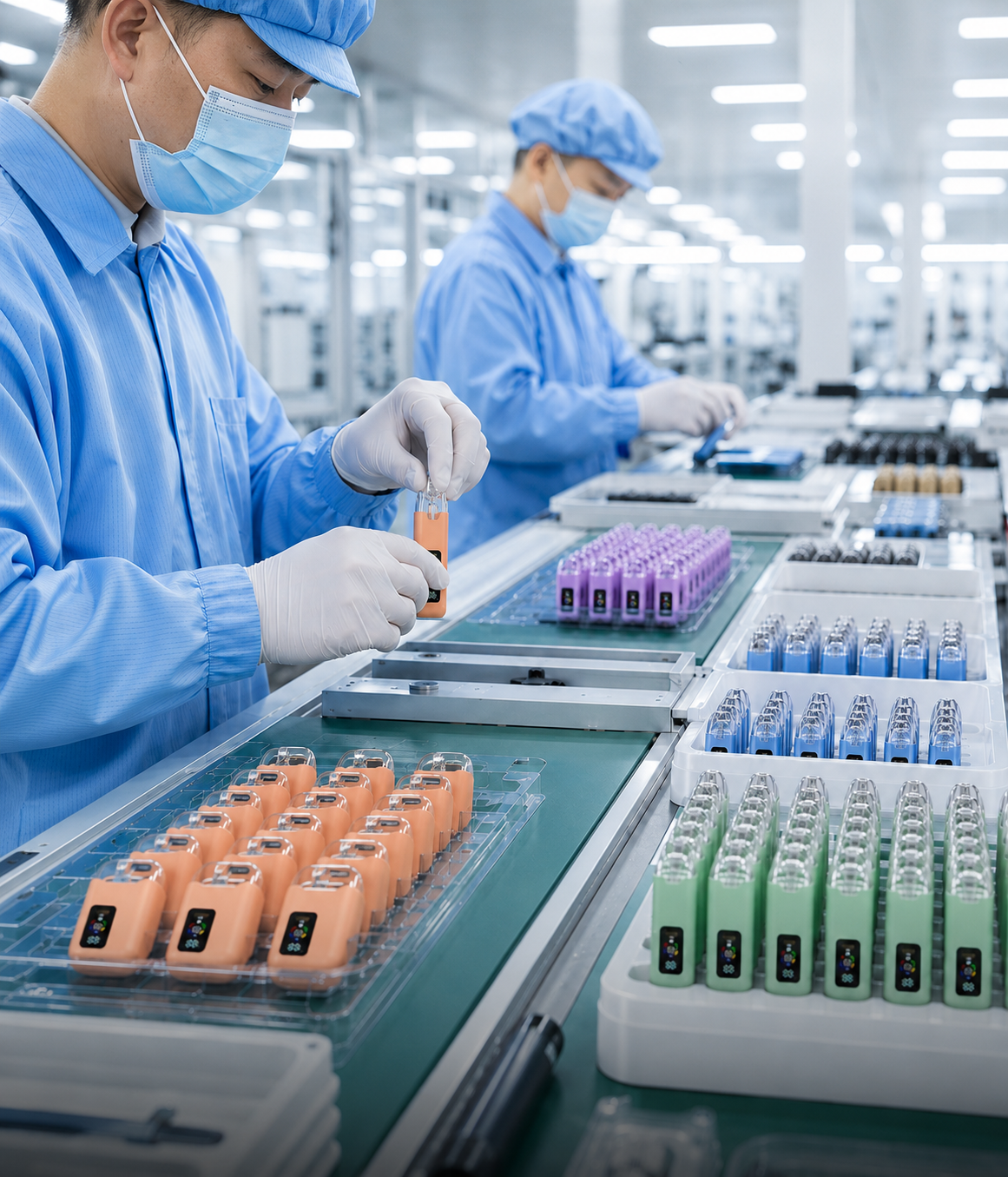 Vape hardware manufacturing and batch assembly